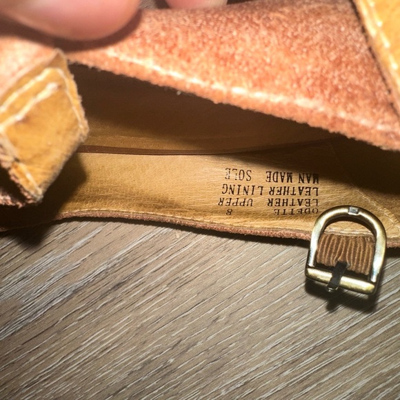 Chocolate Blu Slip On Closed Toe Buckle Block Size 8 Heels - Picture 11 of 15